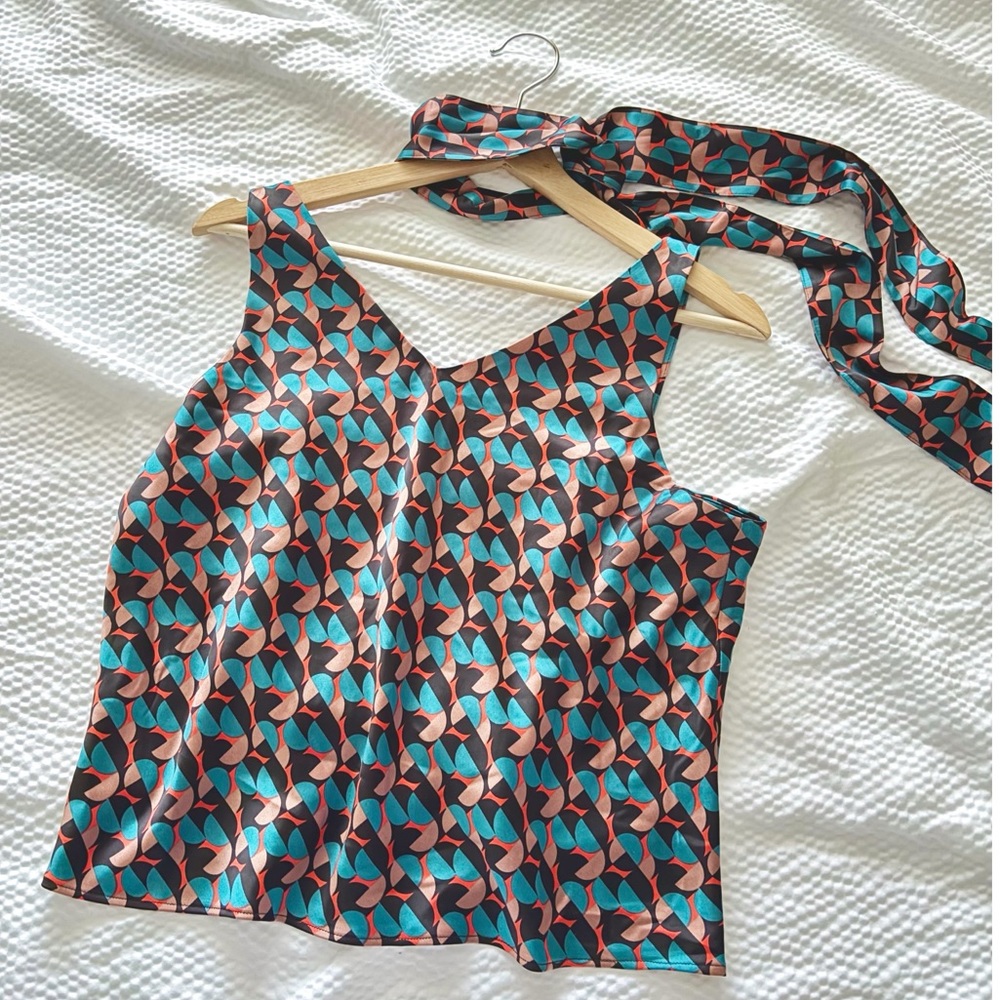 Wildfang The Empower Satin Mod Print Cami Top